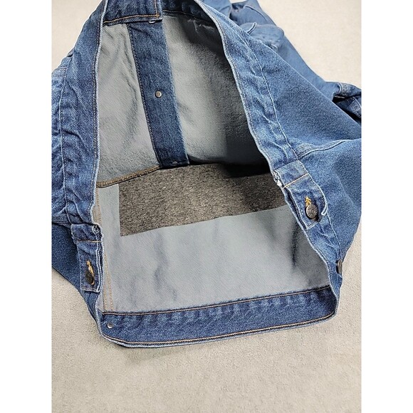 Vintage Tyca Denim‎ Jacket Mens 3XL Trucker Dog Embossed Machinist Workwear USA - Picture 15 of 16